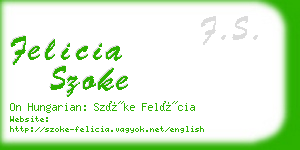 felicia szoke business card